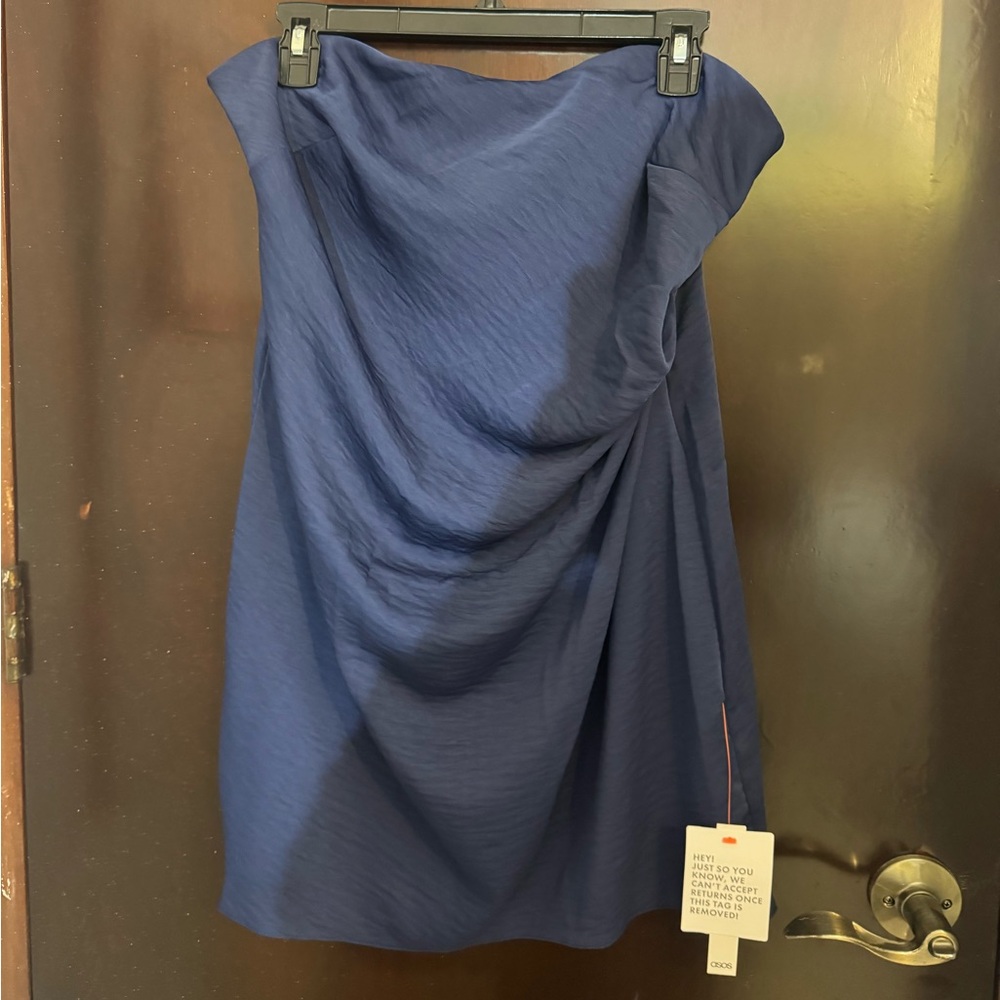 ASOS Strapless Navy Dress